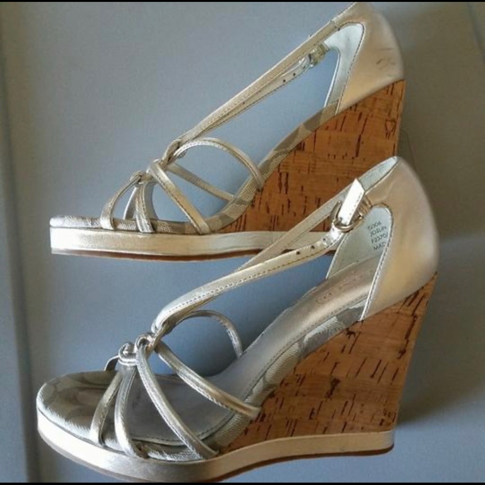 Coach silver wedges size US 7 (M, B)